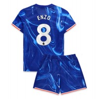 Camiseta Chelsea Enzo Fernandez #8 Primera Equipación para niños 2024-25 manga corta (+ pantalones cortos)